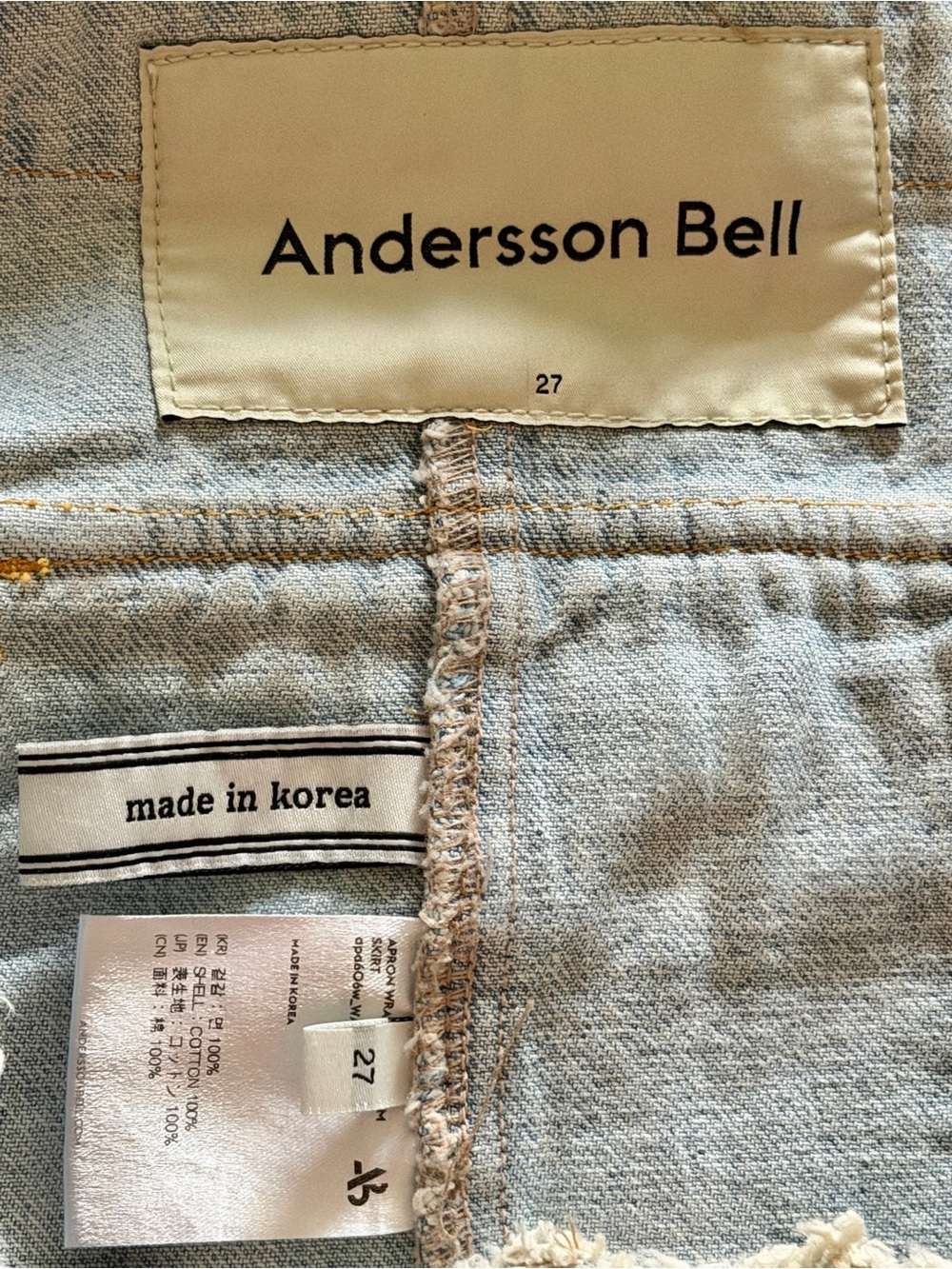 Andersson Bell pleated wrap denim skirt. Size 27. Excellent condition! - Picture 7 of 7